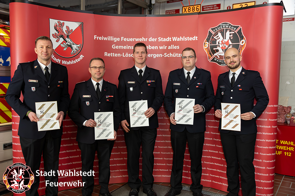 v. l. n. r. Henning Spahr Jörn Uibel Arne Thur Kevin Hinrichs Fynn Ole Göttsch